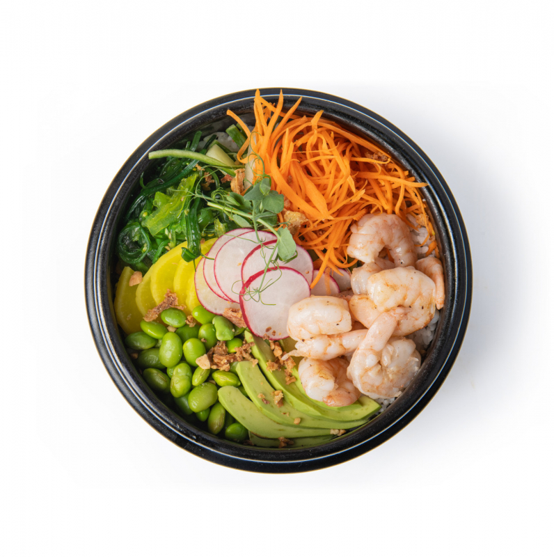 46. Krevety poke bowl